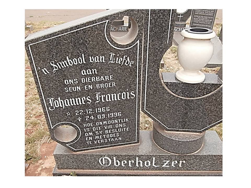 OBERHOLZER Johannes Francois 1966-1996
