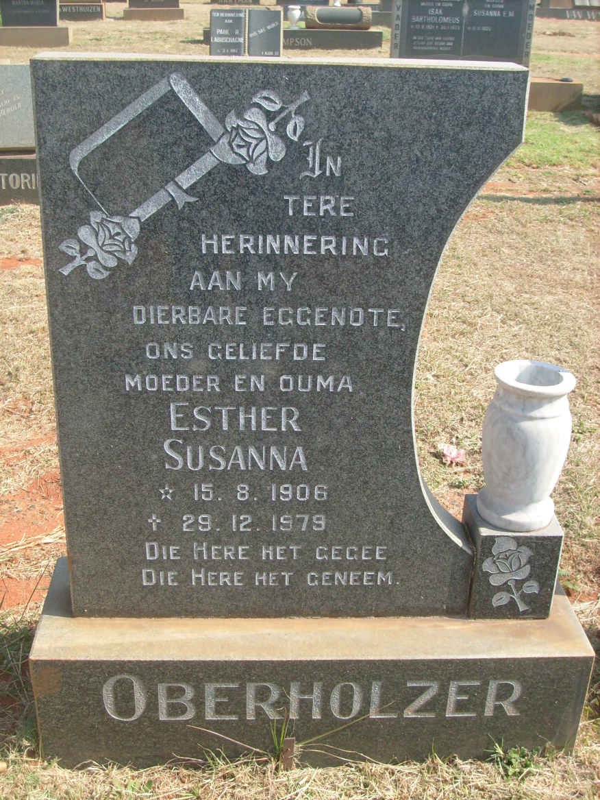 OBERHOLZER Esther Susanna 1906-1979