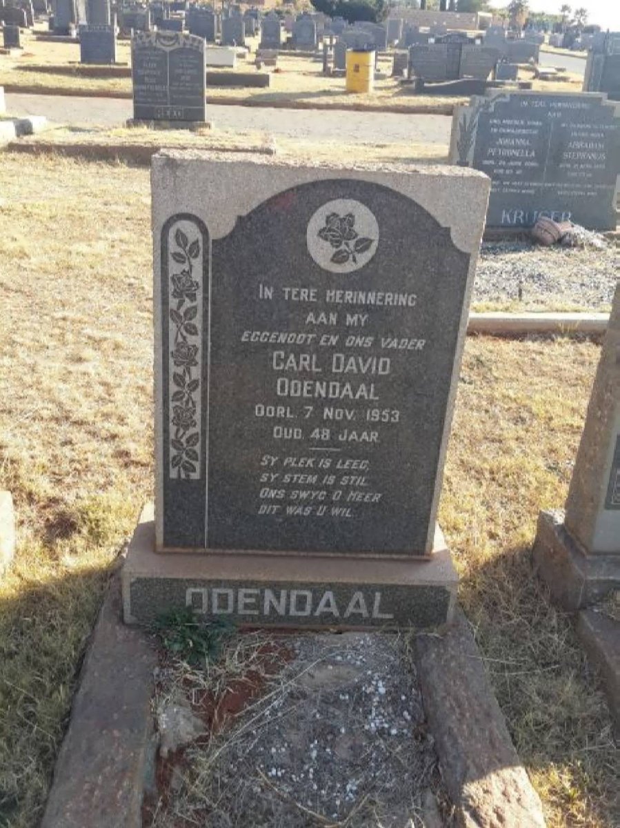 ODENDAAL Carl David -1953