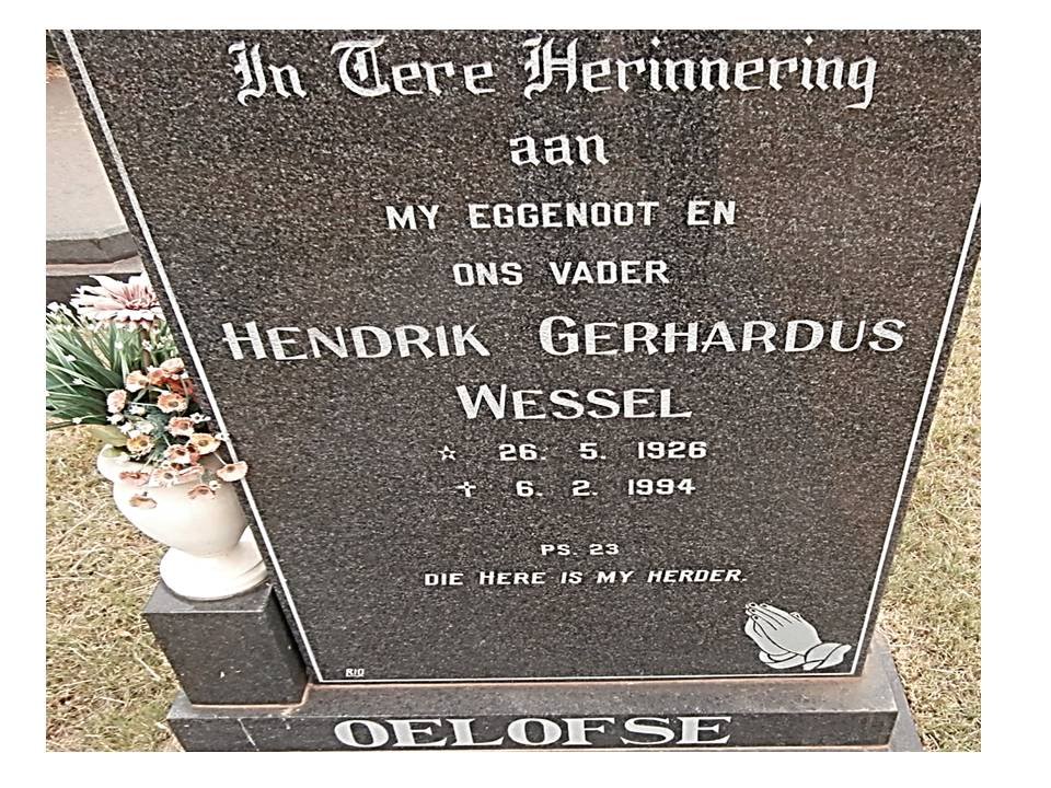 OELOFSE Hendrik Gerhardus Wessel 1926-1994