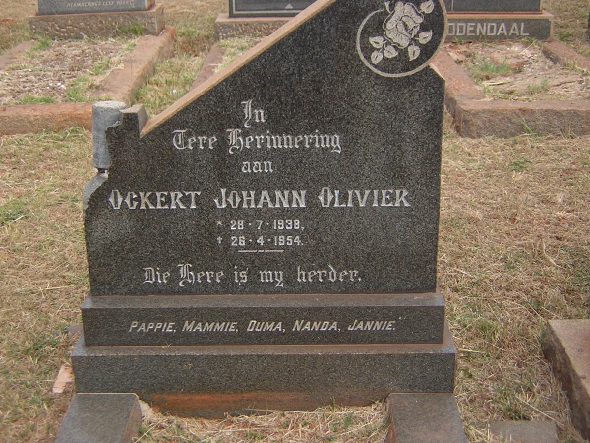 OLIVIER Ockert Johann 1938-1954