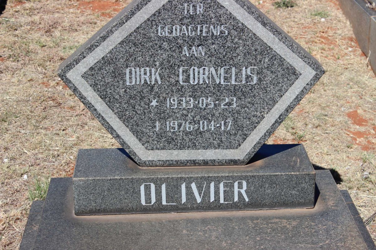 OLIVIER Dirk Cornelis 1933-1976