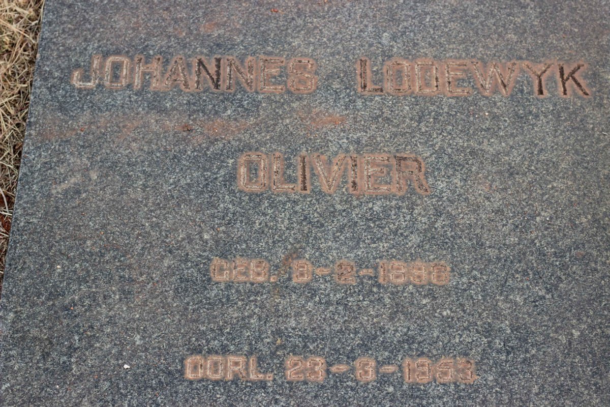 OLIVIER Johannes Lodewyk 1898-1953