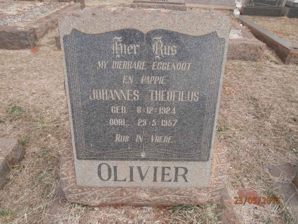 OLIVIER Johannes Theofilus 1924-1957