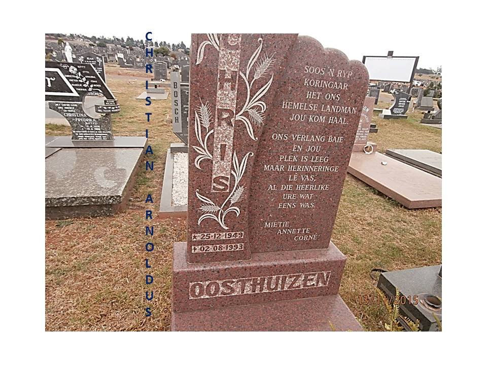 OOSTHUIZEN Chris 1949-1993