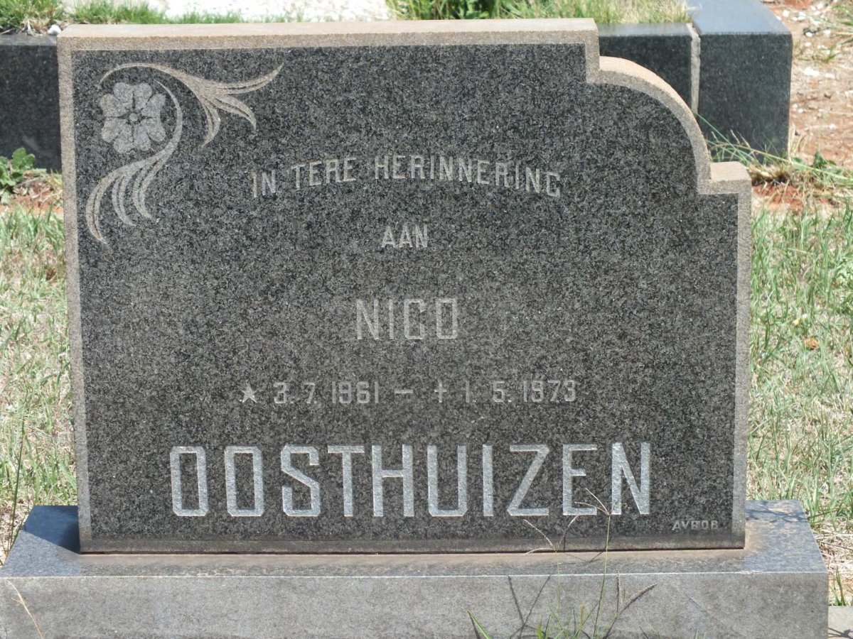 OOSTHUIZEN Nico 1961-1973