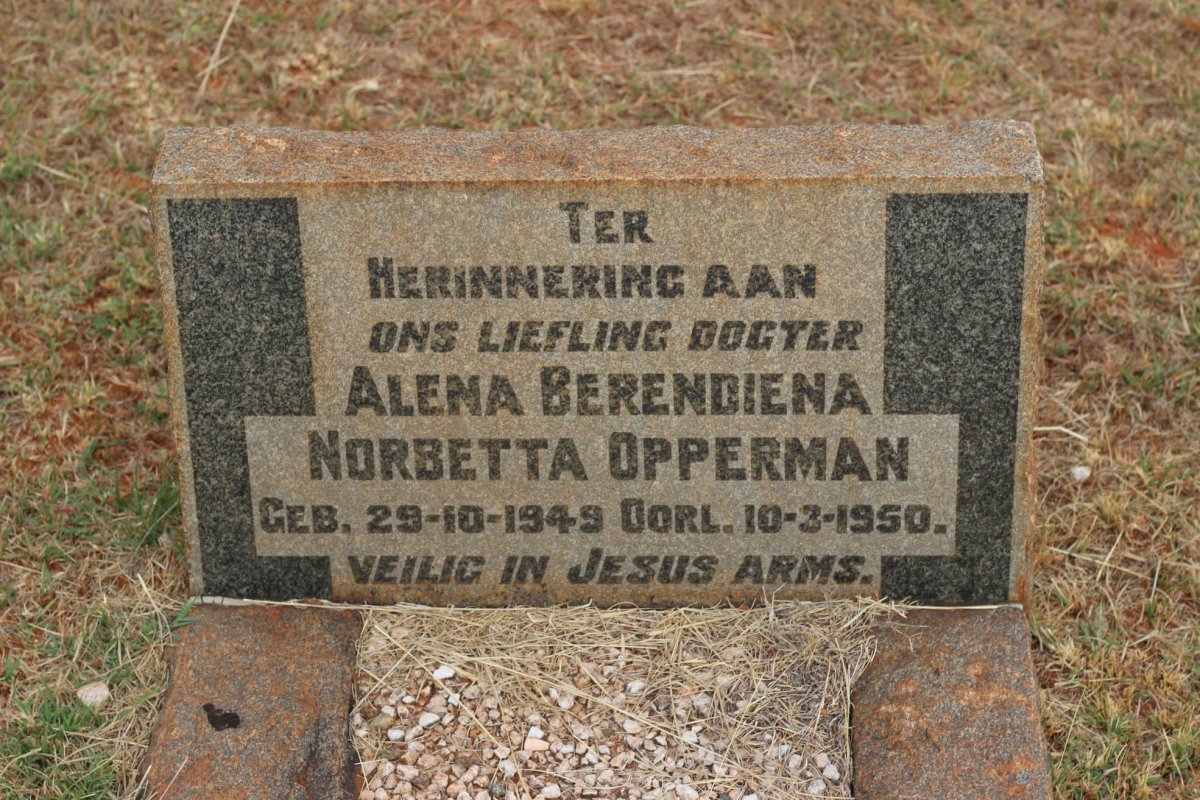 OPPERMAN Alena Berendiena Norbetta 1949-1950