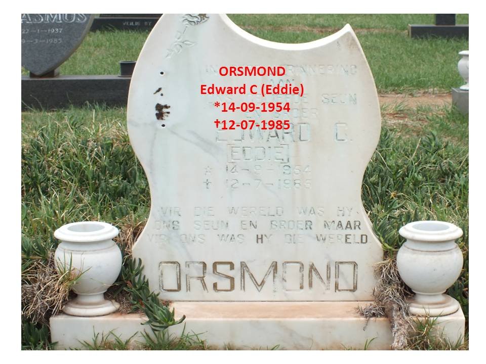 ORSMOND Edward C. 1954-1985