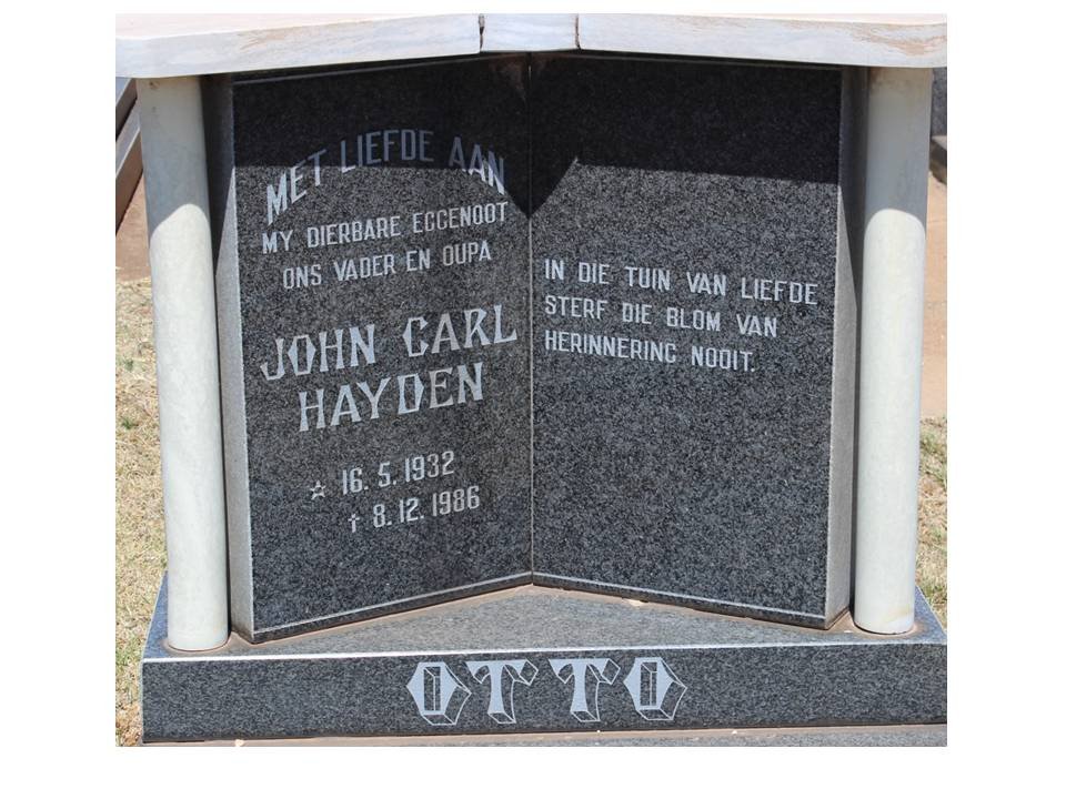 OTTO John Carl Hayden 1932-1986