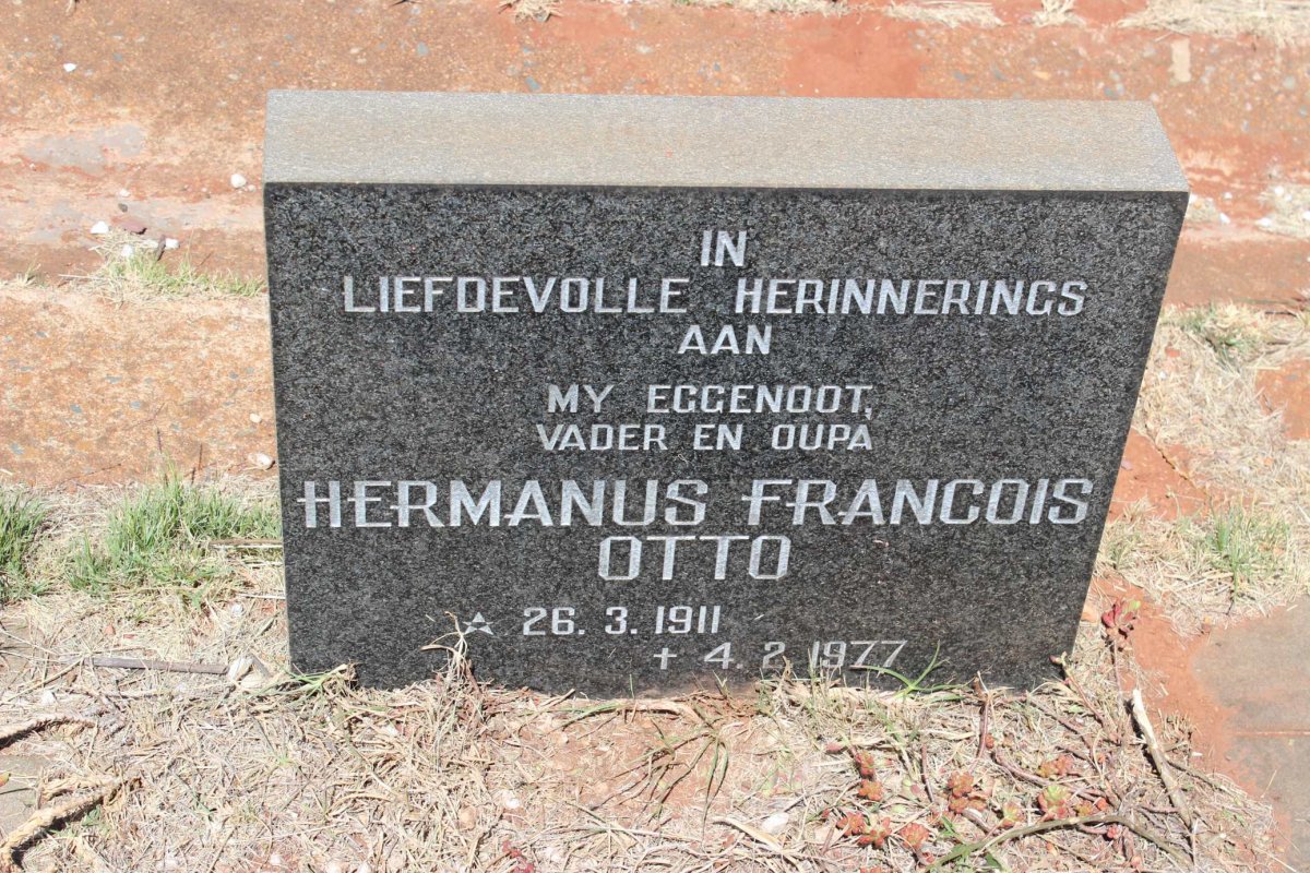 OTTO Hermanus Francois 1911-1977