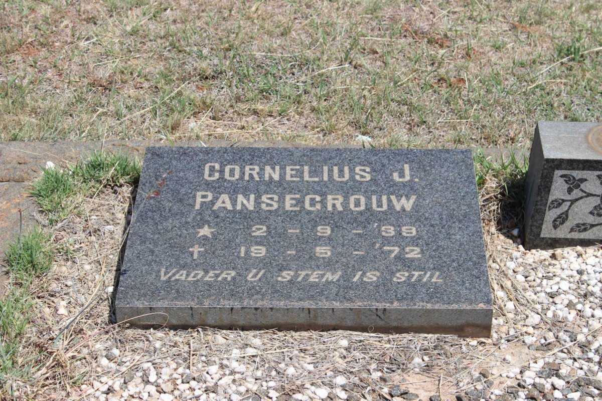 PANSEGROUW Cornelius J. 1938-1972