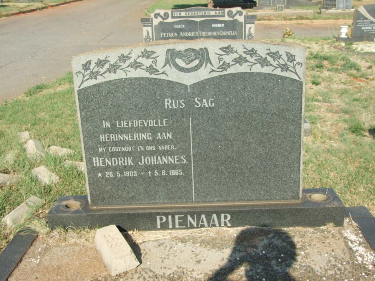 PIENAAR Hendrik Johannes 1903-1965