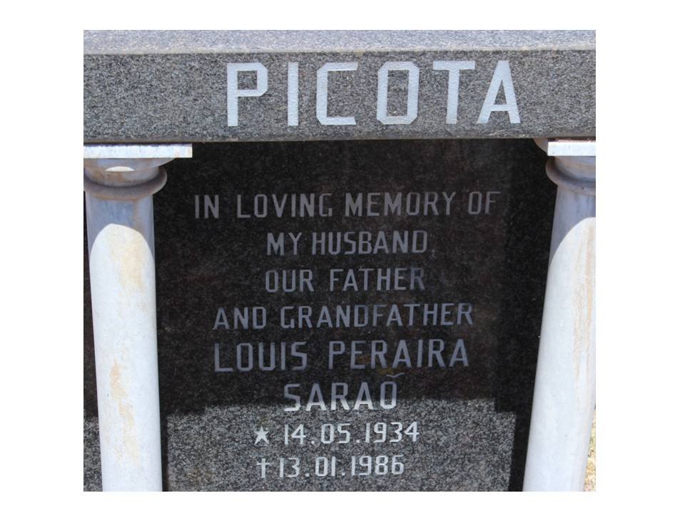 PICOTA Louis Peraira Sarao 1934-1986
