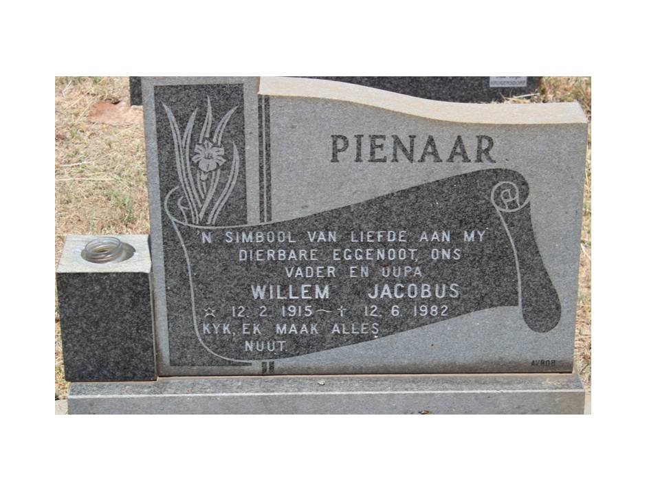 PIENAAR Willem Jacobus 1915-1982