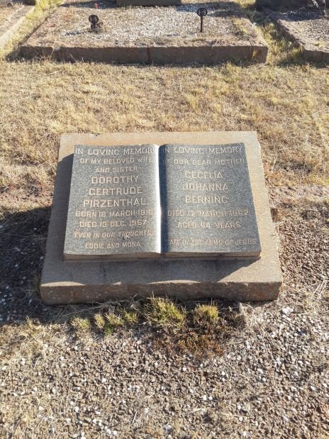 PIRZENTHAL Dorothy Gertrude 1916-1967 :: BERNING Cecelia Johanna -1962