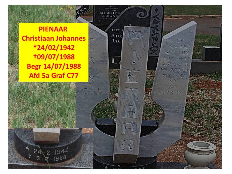 PIENAAR C.J. 1942-1988