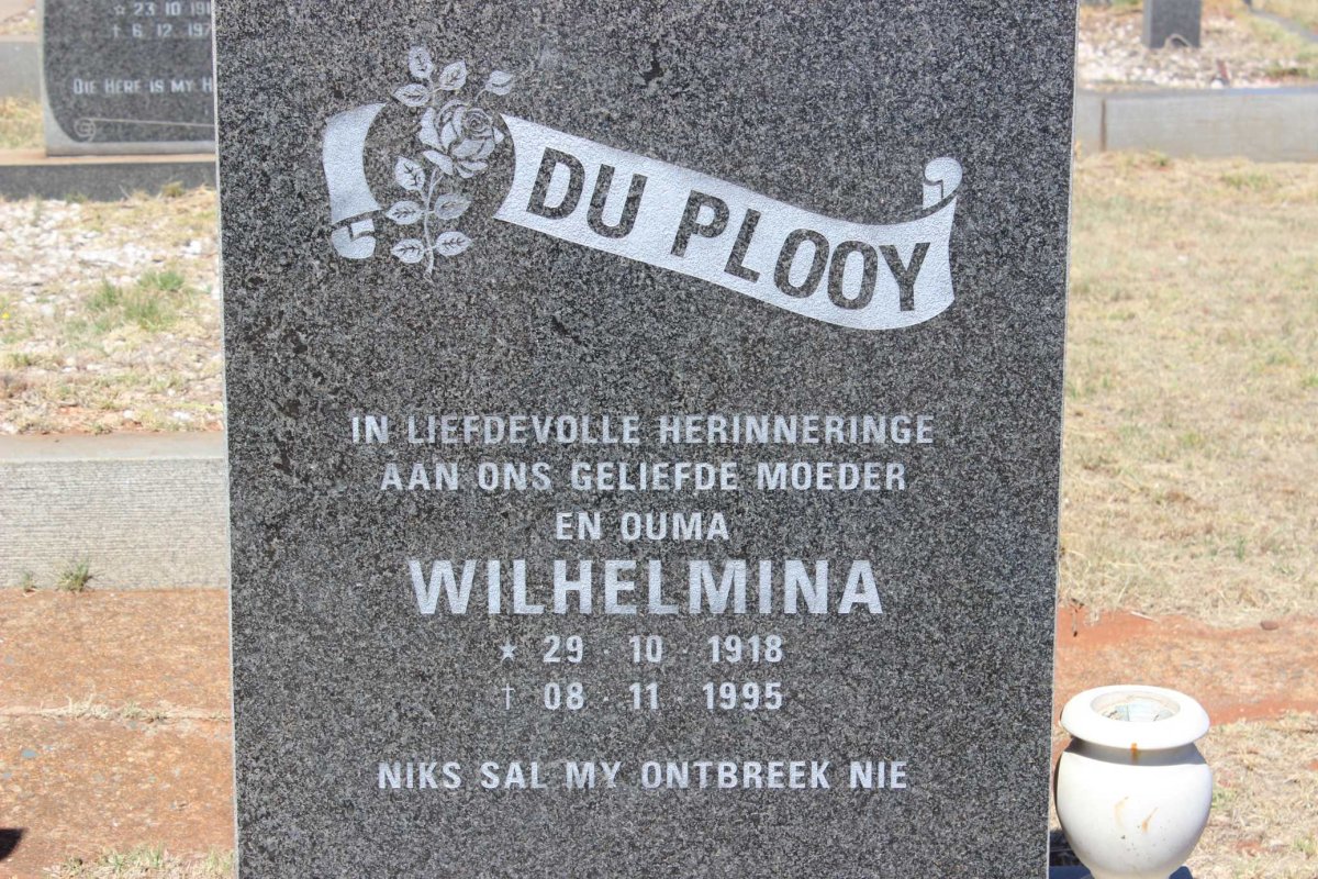 PLOOY Wilhelmina, du 1918-1995