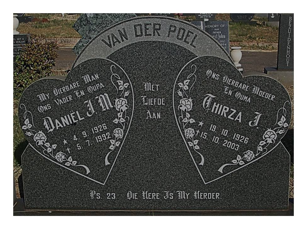 POEL Daniël F.M., van der 1926-1992 &amp; Thirza F. 1926-2003