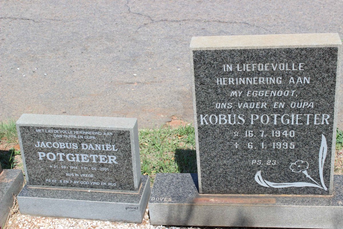 POTGIETER Jacobus Daniël 1914-2001 :: POTGIETER Kobus 1940-1995