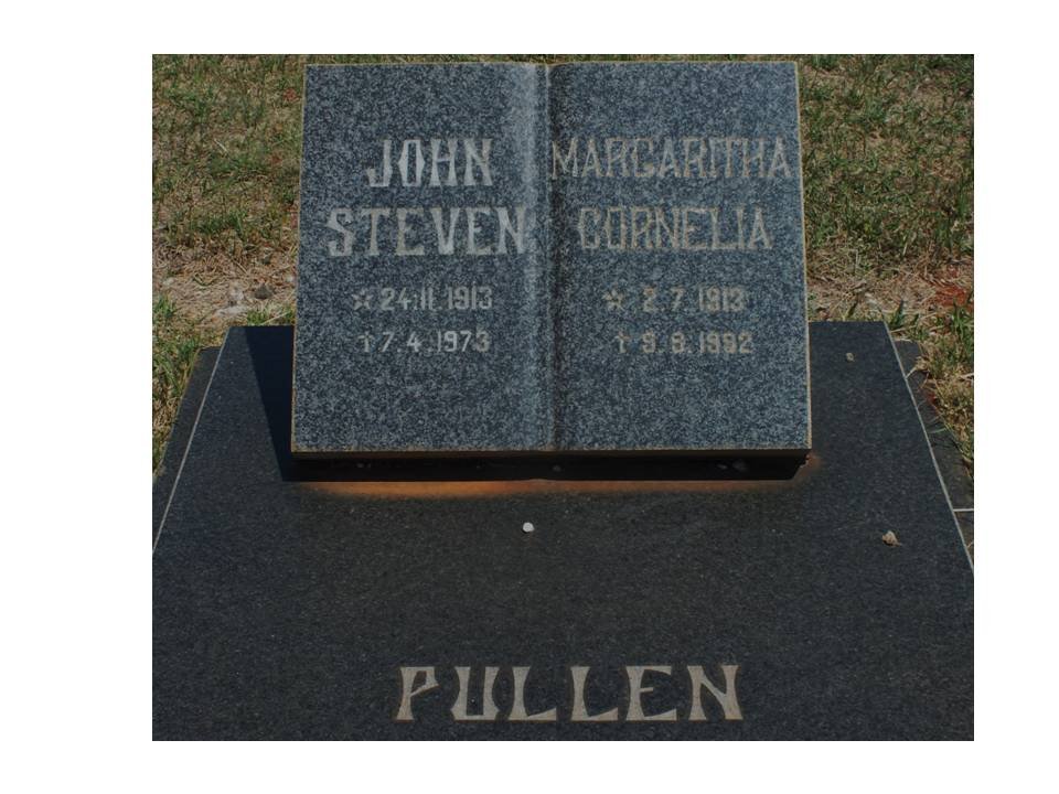 PULLEN John Steven 1913-1973 &amp; Margaritha Cornelia 1913-1992