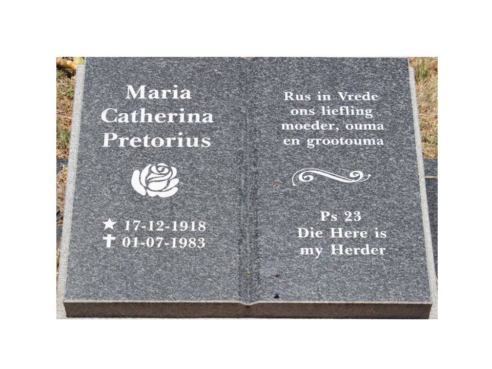 PRETORIUS Maria Catherina 1918-1983