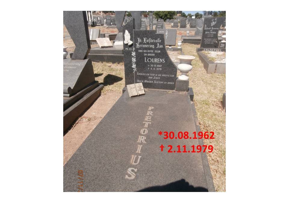 PRETORIUS Lourens 1962-1979