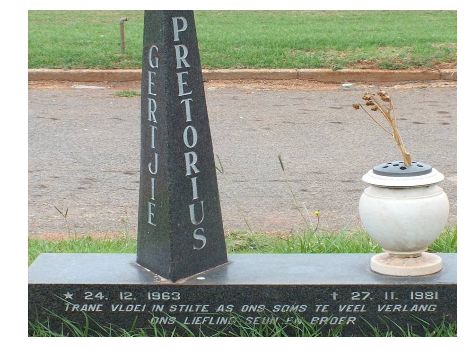 PRETORIUS G.S.J. 1963-1981