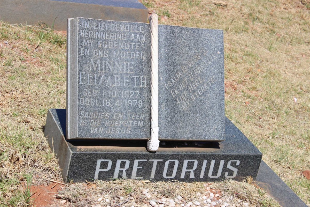 PRETORIUS Minnie Elizabeth 1927-1978