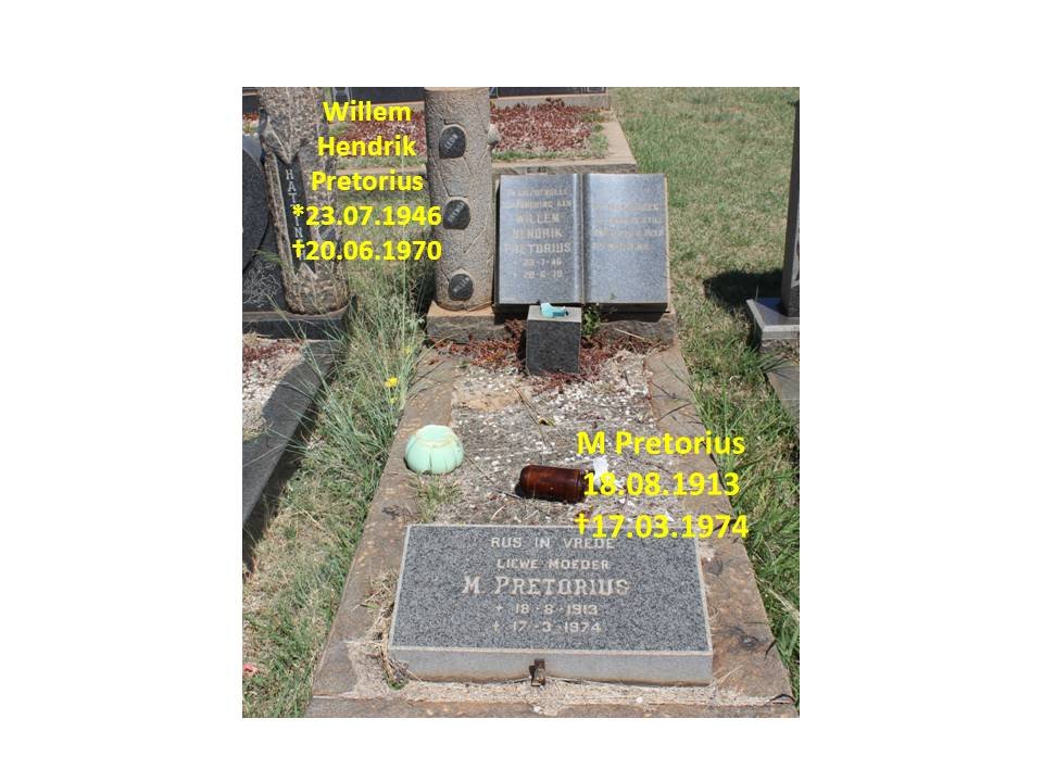 PRETORIUS M. 1913-1974 :: PRETORIUS Willem Hendrik 1946-1970