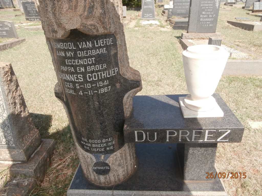 PREEZ Johannes Gothlieb, du 1941-1967