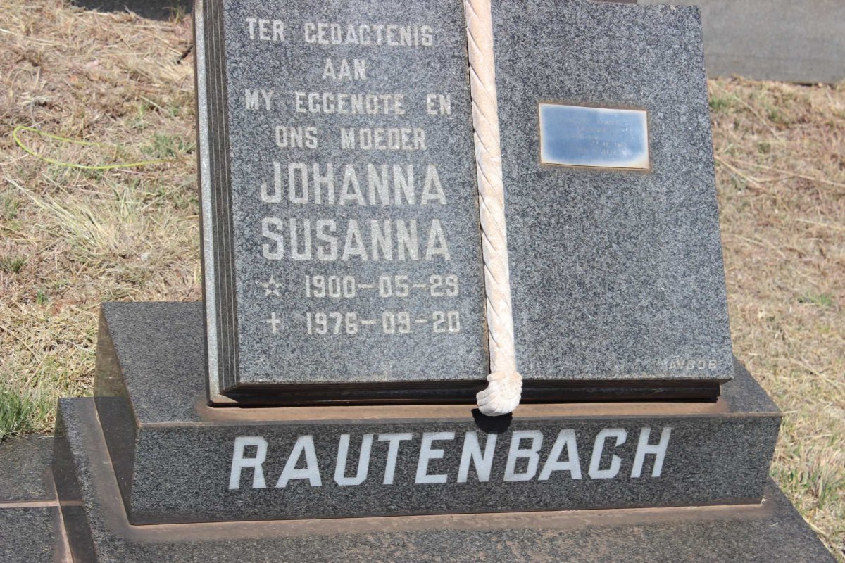 RAUTENBACH Johanna Susanna 1900-1976