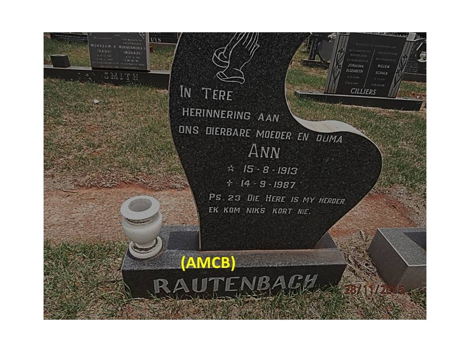 RAUTENBACH Ann 1913-1987
