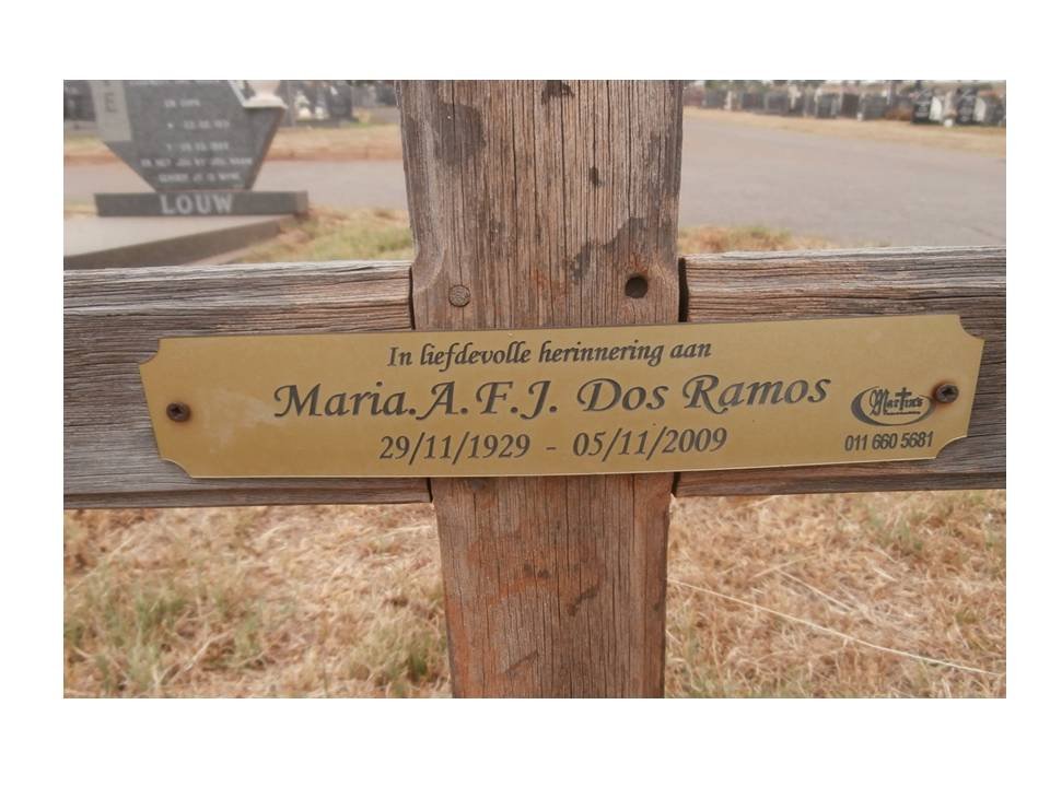 RAMOS Maria A.F.J., dos 1929-2009