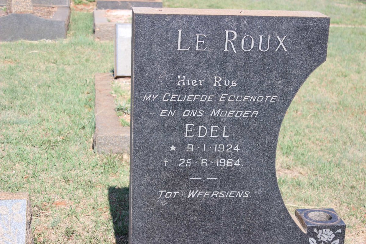 ROUX Edel, le 1924-1964