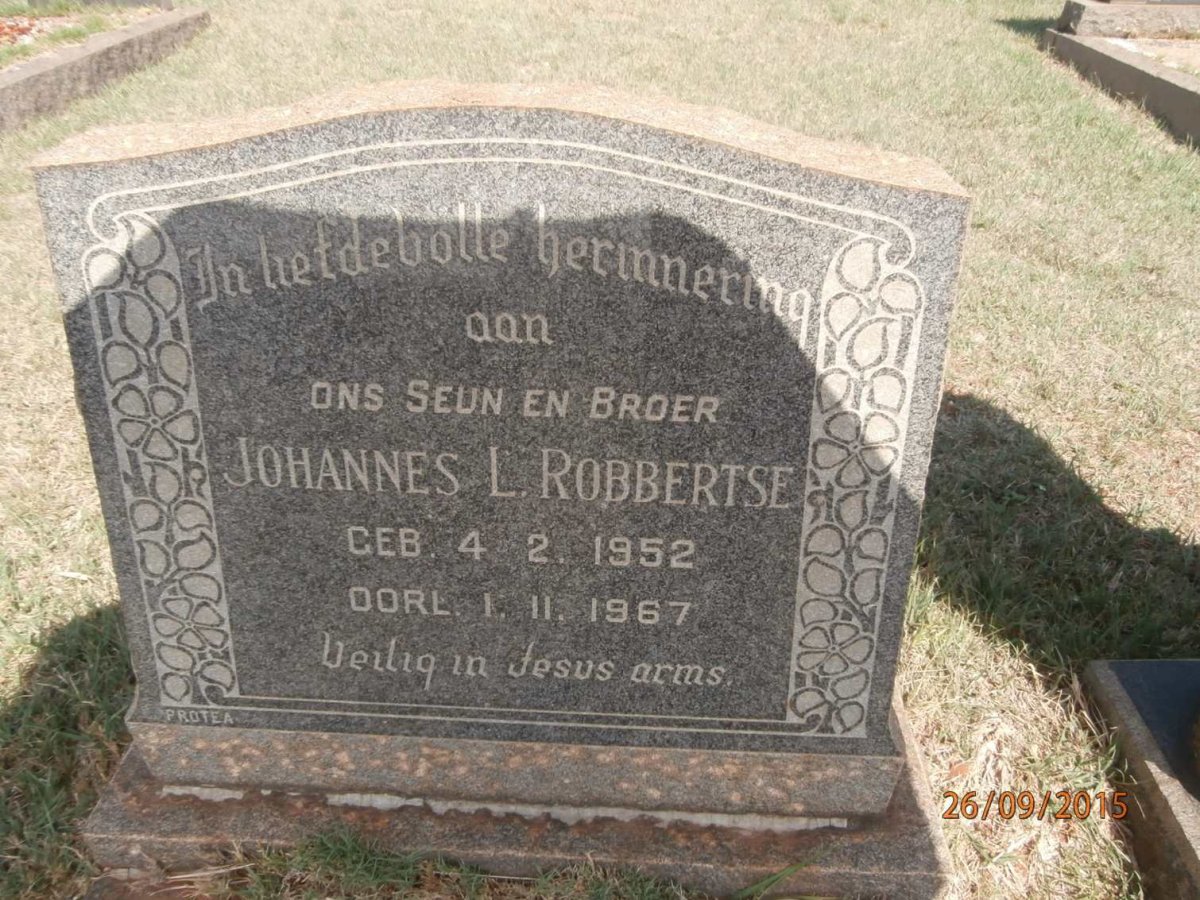 ROBBERTSE Johannes L. 1952-1967