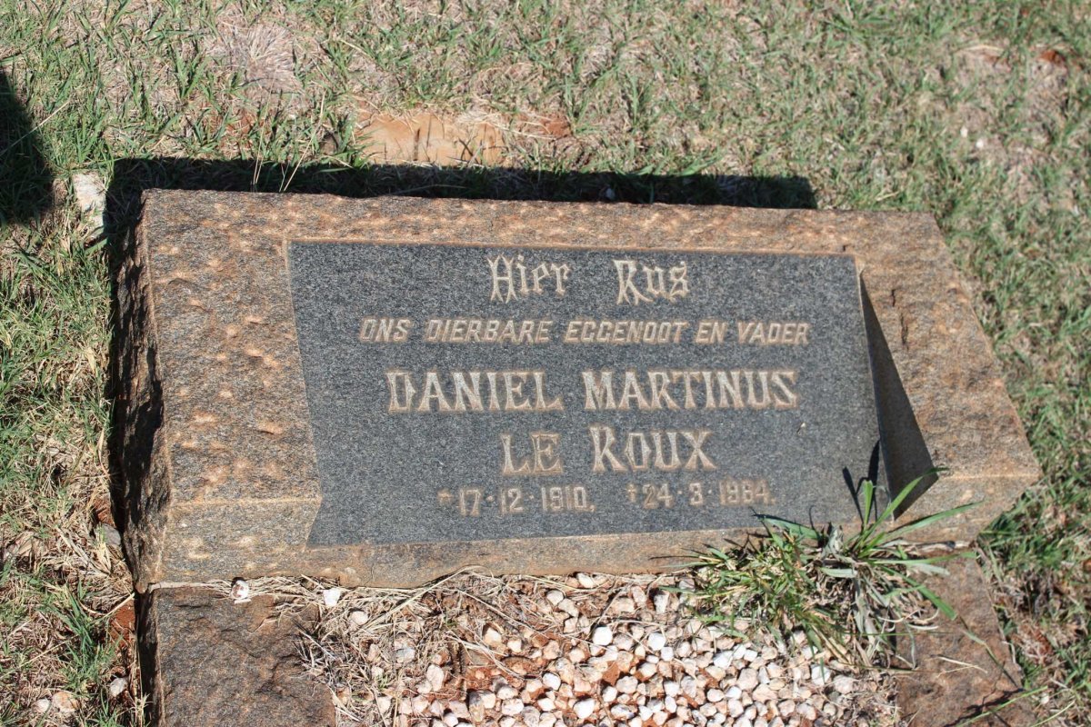 ROUX Daniel Martinus, le 1910-1964