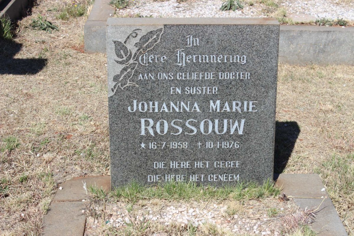 ROSSOUW Johanna Marie 1958-1976
