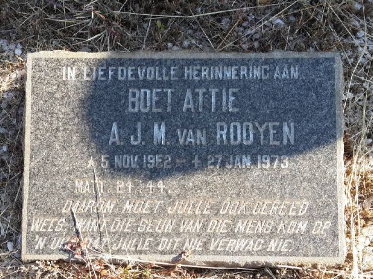 ROOYEN A.J.M., van 1952-1973