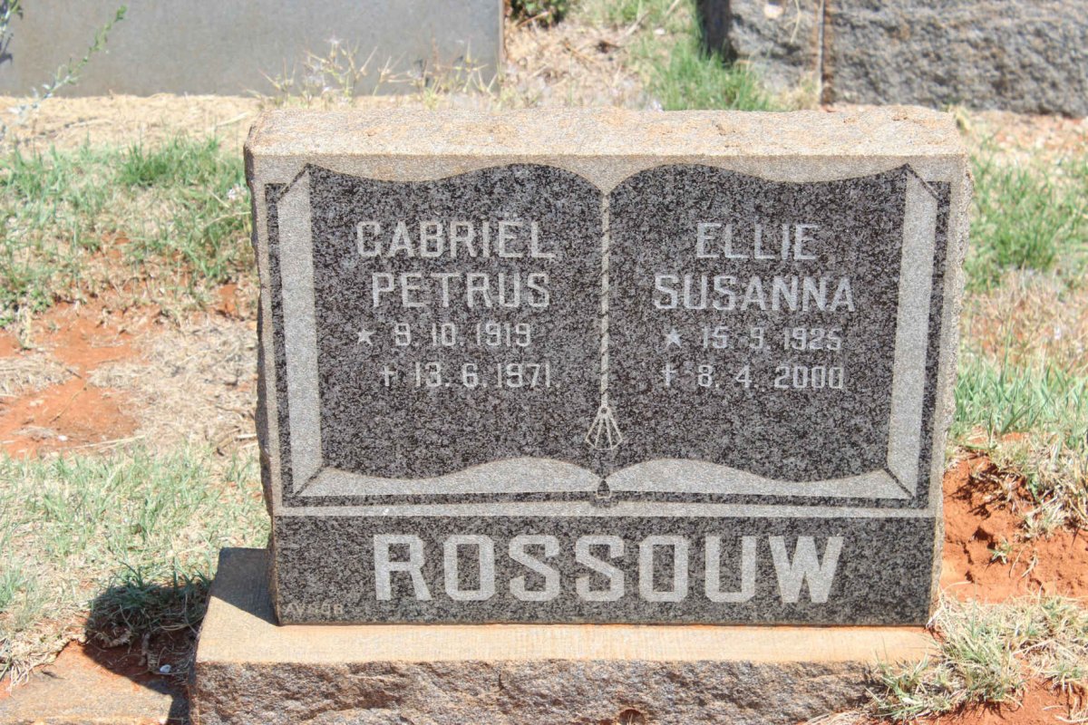 ROSSOUW Gabriël Petrus 1919-1971 &amp; Ellie Susanna 1925-2000
