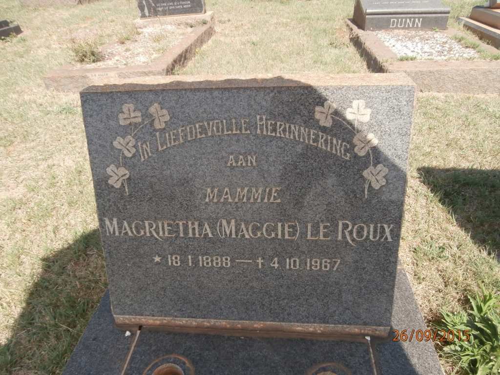 ROUX Magrietha, le 1888-1967