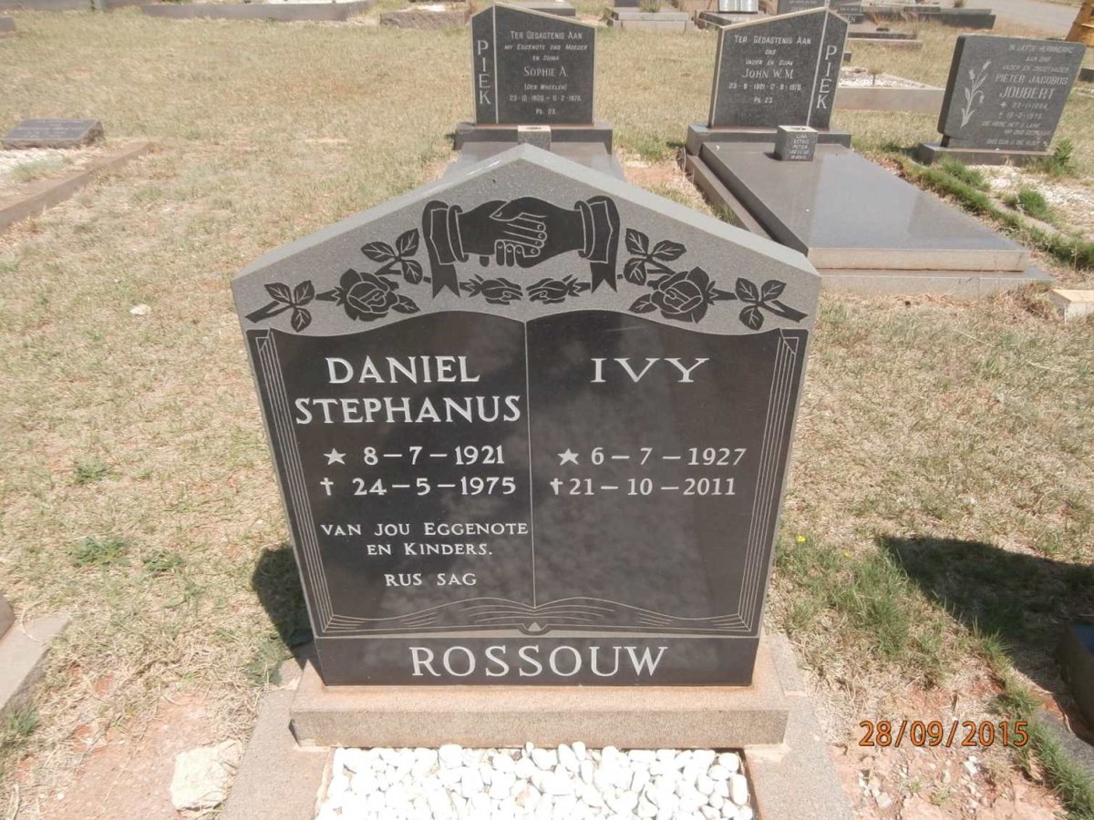 ROSSOUW Daniel Stephanus 1921-1975 &amp; Ivy 1927-2011