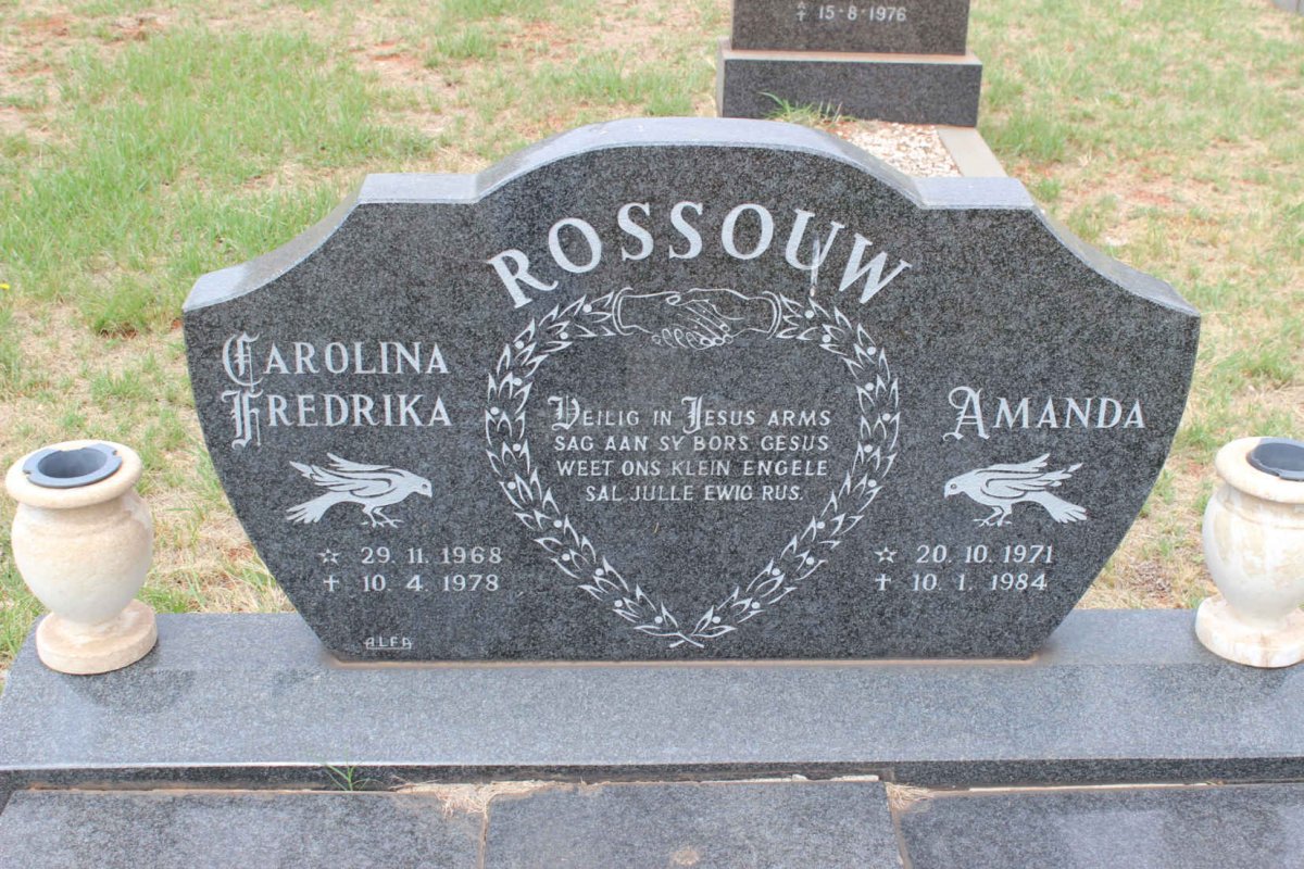 ROSSOUW Carolina Fredrika 1968-1978 :: ROSSOUW Amanda 1971-1984