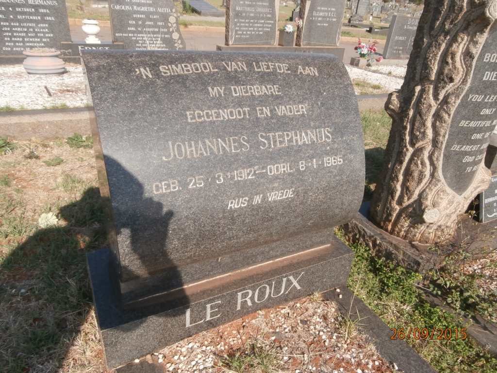 ROUX Johannes Stephanus, le 1912-1965