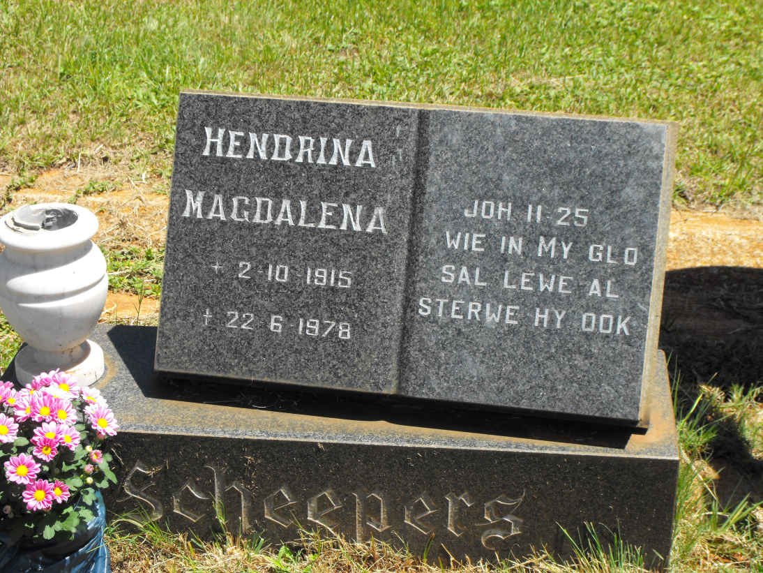 SCHEEPERS Hendrina Magdalena 1915-1978