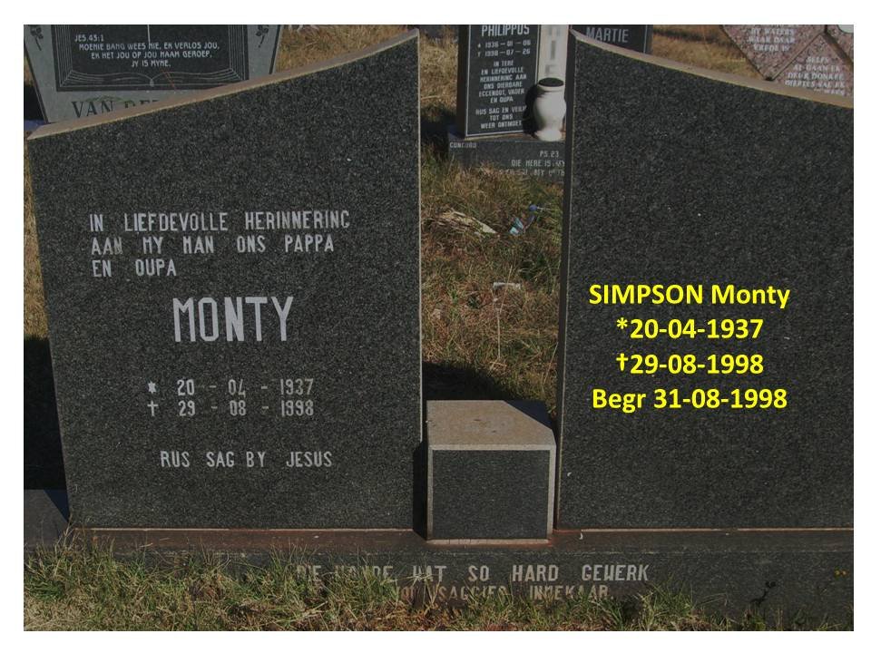SIMPSON Monty 1937-1998