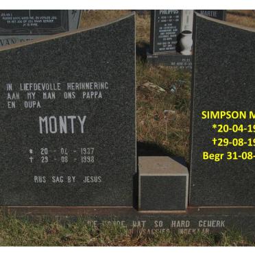 SIMPSON Monty 1937-1998