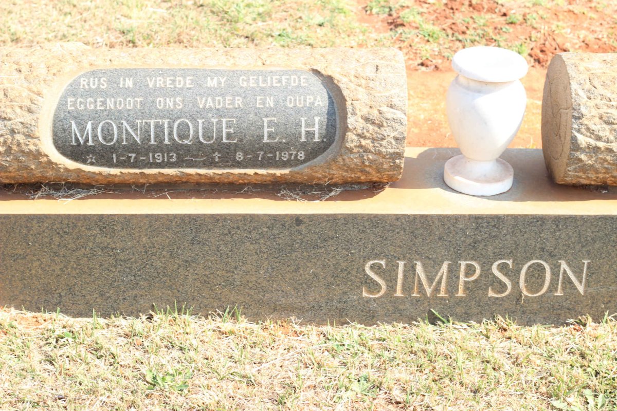 SIMPSON Montique E.H. 1913-1978