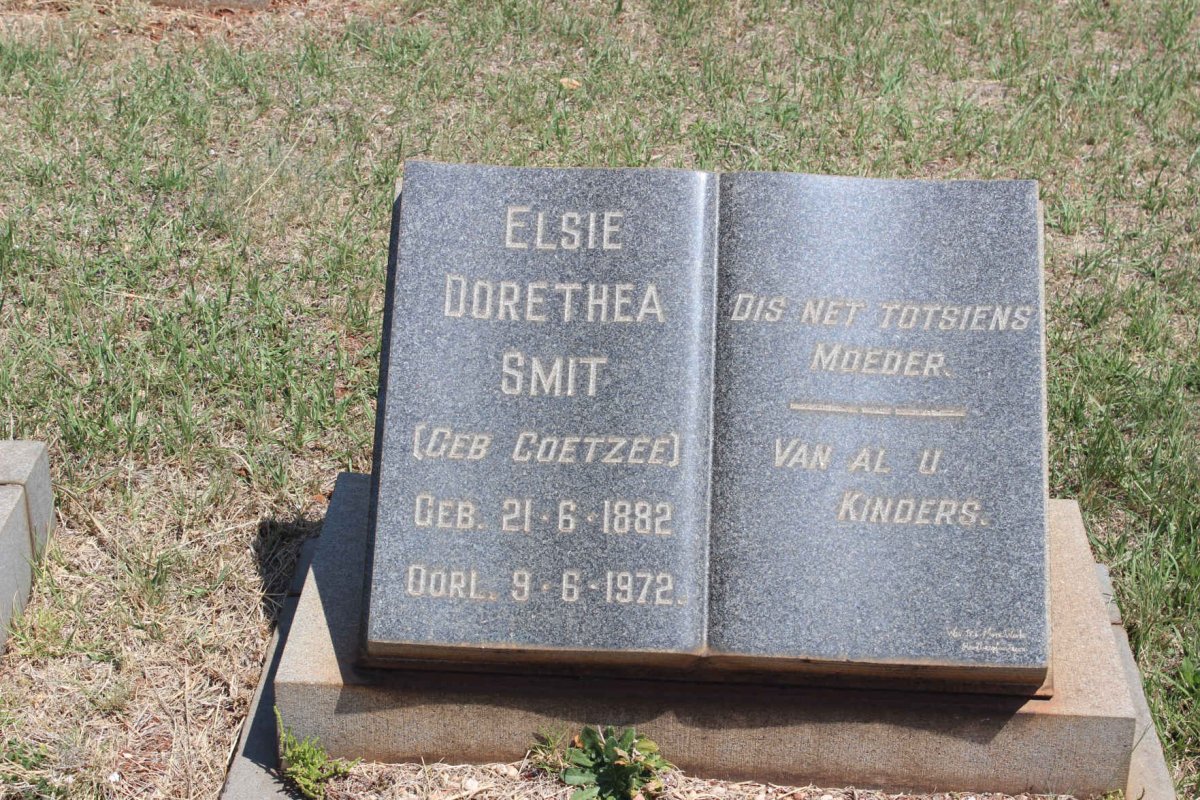SMIT Elsie Dorethea nee COETZEE 1882-1972