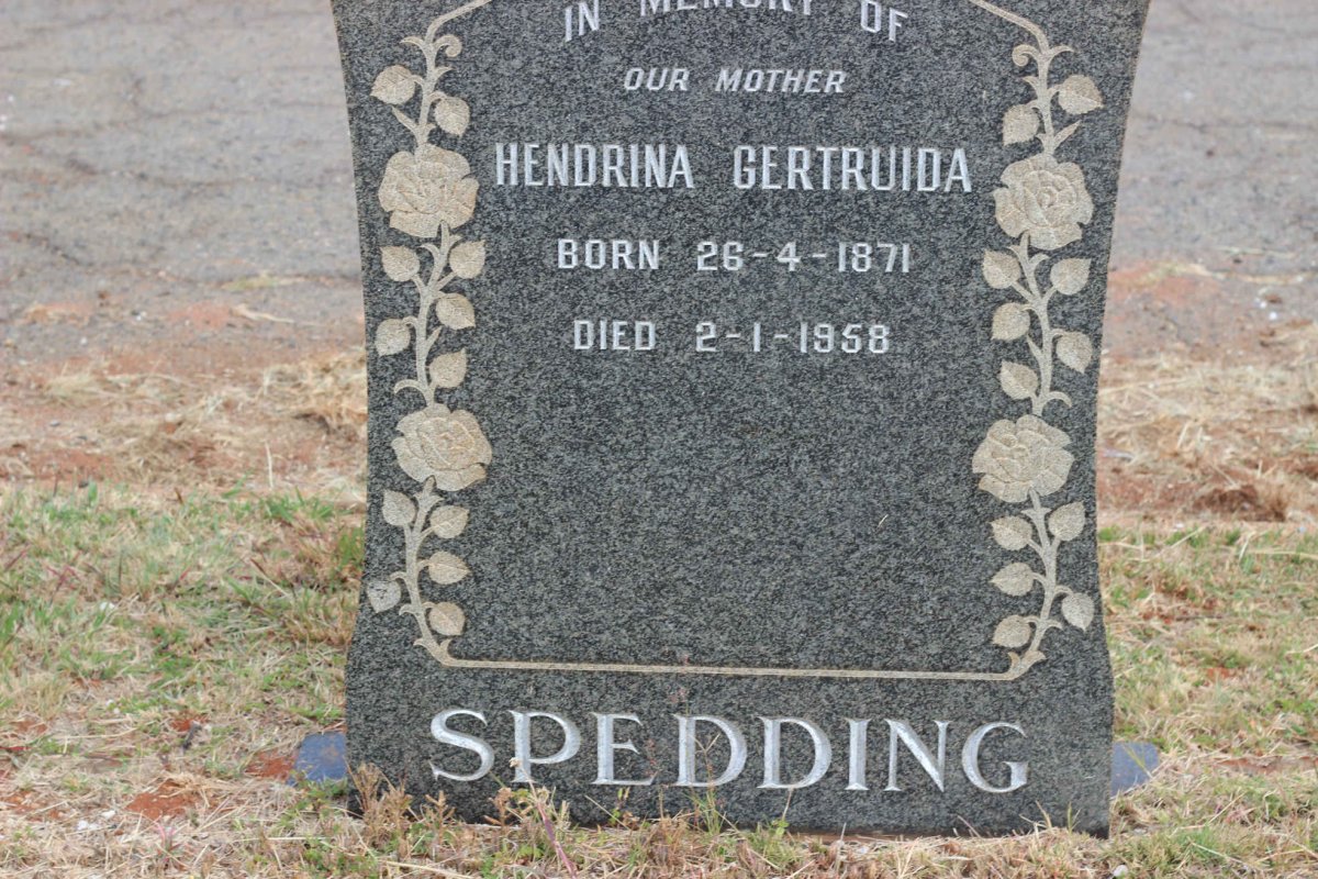 SPEDDING Hendrina Gertruida 1871-1958