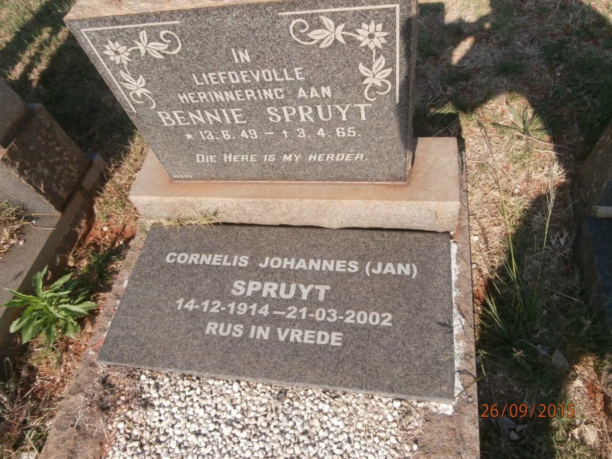 SPRUYT Cornelis Johannes 1914-2002 :: SPRUYT Bennie 1949-1965